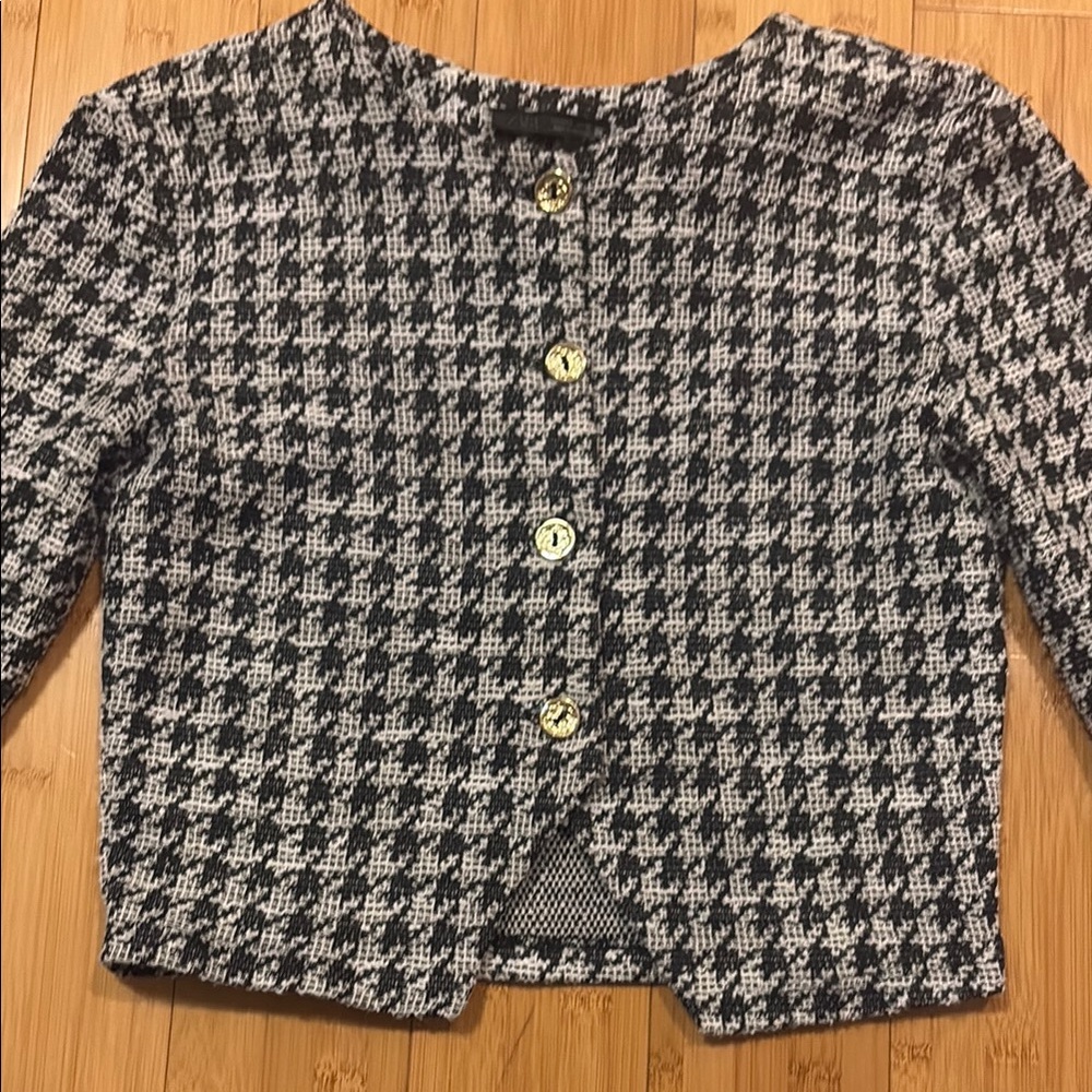 Zara Houndstooth Button Shirt / Jacket